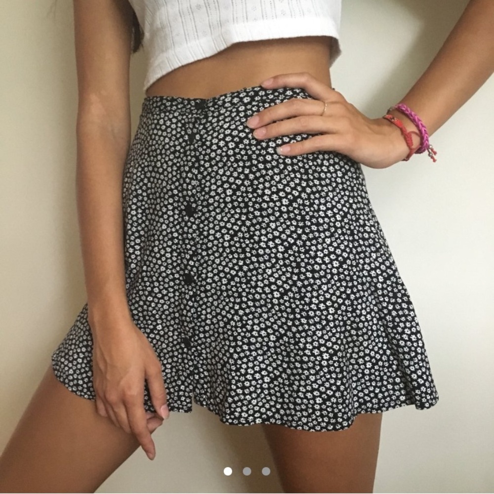 Black and White Skater Skirt